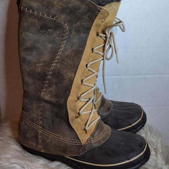 Sorel Cate The Great Faux Fur Kneehigh Waterproof Boots 10 - Picture 3 of 12